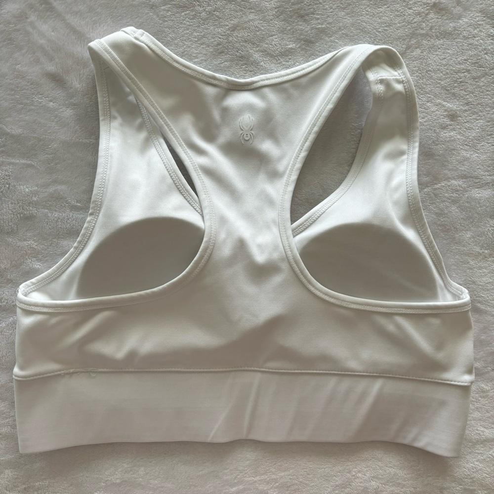 Spyder Active Pullover Racerback White Sports Bra--EUC--XL - Picture 4 of 9